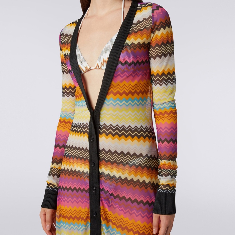 MISSONI zigzag cover up cardigan SIZE 2! Never worn! - Picture 5 of 6